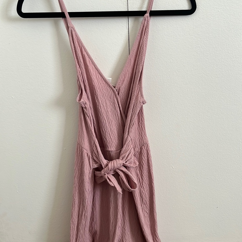 Baby pink romper.